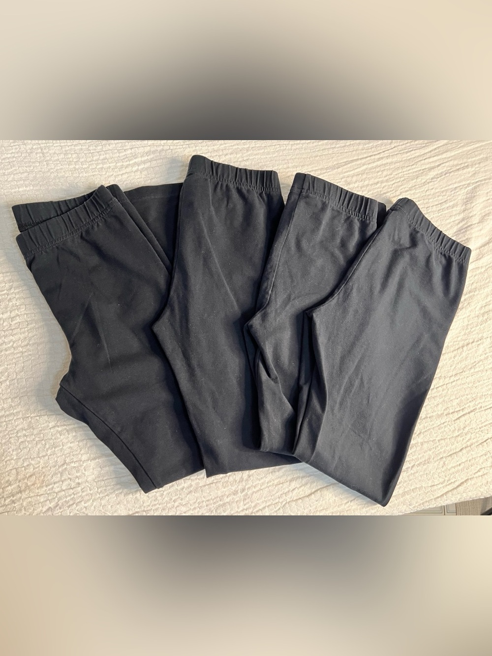 Lands' End Bundle (4)Girl’s Black Leggings Size 10-12